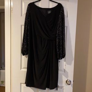 Draped Jersey Cocktail Dress